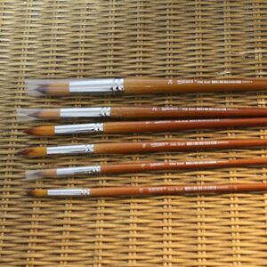 Worison Artist Water Color Brushes. #10, #12, #16, #18, #20 & #24.  Set of 6